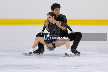 2024-09-14 - Riku MIURA (JPN) / Ryuichi KIHARA (JPN) during Pairs Short Program on September 14, 2024 at IceLab Bergamo, Italy - CHALLENGER SERIES LOMBARDIA TROPHY - ICE SKATING - WINTER SPORTS