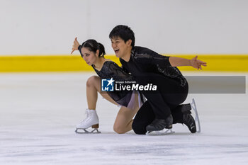 2024-09-14 - Riku MIURA (JPN) / Ryuichi KIHARA (JPN) during Pairs Short Program on September 14, 2024 at IceLab Bergamo, Italy - CHALLENGER SERIES LOMBARDIA TROPHY - ICE SKATING - WINTER SPORTS