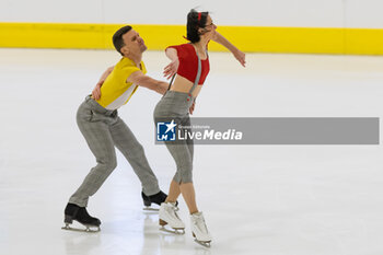 2024-09-14 - Charlene GUIGNARD (ITA) / Marco FABBRI (ITA) during Ice Dance Rhythm Dance on September 14, 2024 at IceLab Bergamo, Italy - CHALLENGER SERIES LOMBARDIA TROPHY - ICE SKATING - WINTER SPORTS