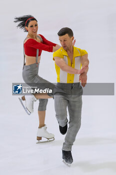 2024-09-14 - Charlene GUIGNARD (ITA) / Marco FABBRI (ITA) during Ice Dance Rhythm Dance on September 14, 2024 at IceLab Bergamo, Italy - CHALLENGER SERIES LOMBARDIA TROPHY - ICE SKATING - WINTER SPORTS