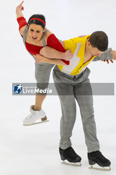 2024-09-14 - Charlene GUIGNARD (ITA) / Marco FABBRI (ITA) during Ice Dance Rhythm Dance on September 14, 2024 at IceLab Bergamo, Italy - CHALLENGER SERIES LOMBARDIA TROPHY - ICE SKATING - WINTER SPORTS