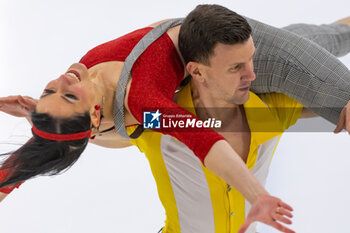 2024-09-14 - Charlene GUIGNARD (ITA) / Marco FABBRI (ITA) during Ice Dance Rhythm Dance on September 14, 2024 at IceLab Bergamo, Italy - CHALLENGER SERIES LOMBARDIA TROPHY - ICE SKATING - WINTER SPORTS