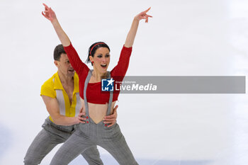 2024-09-14 - Charlene GUIGNARD (ITA) / Marco FABBRI (ITA) during Ice Dance Rhythm Dance on September 14, 2024 at IceLab Bergamo, Italy - CHALLENGER SERIES LOMBARDIA TROPHY - ICE SKATING - WINTER SPORTS