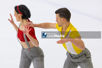 2024-09-14 - Charlene GUIGNARD (ITA) / Marco FABBRI (ITA) during Ice Dance Rhythm Dance on September 14, 2024 at IceLab Bergamo, Italy - CHALLENGER SERIES LOMBARDIA TROPHY - ICE SKATING - WINTER SPORTS