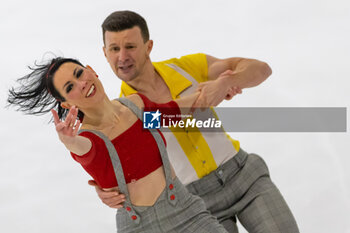 2024-09-14 - Charlene GUIGNARD (ITA) / Marco FABBRI (ITA) during Ice Dance Rhythm Dance on September 14, 2024 at IceLab Bergamo, Italy - CHALLENGER SERIES LOMBARDIA TROPHY - ICE SKATING - WINTER SPORTS