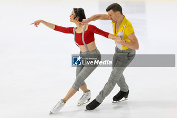 2024-09-14 - Charlene GUIGNARD (ITA) / Marco FABBRI (ITA) during Ice Dance Rhythm Dance on September 14, 2024 at IceLab Bergamo, Italy - CHALLENGER SERIES LOMBARDIA TROPHY - ICE SKATING - WINTER SPORTS