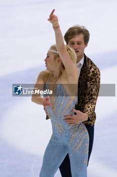 2024-09-14 - Leah NESET (USA) / Artem MARKELOV (USA) during Ice Dance Rhythm Dance on September 14, 2024 at IceLab Bergamo, Italy - CHALLENGER SERIES LOMBARDIA TROPHY - ICE SKATING - WINTER SPORTS