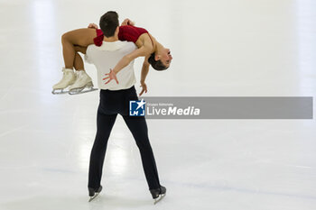 2024-09-15 - Rebecca GHILARDI (ITA) / Filippo Ambrosini (ITA) during Pairs Free Skating on September 15, 2024 at IceLab Bergamo, Italy - CHALLENGER SERIES LOMBARDIA TROPHY - ICE SKATING - WINTER SPORTS