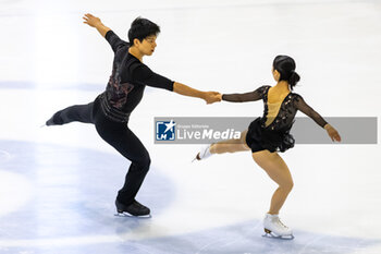 2024-09-15 - Riku MIURA (JPN) / Ryuichi KIHARA (JPN) during Pairs Free Skating on September 15, 2024 at IceLab Bergamo, Italy - CHALLENGER SERIES LOMBARDIA TROPHY - ICE SKATING - WINTER SPORTS