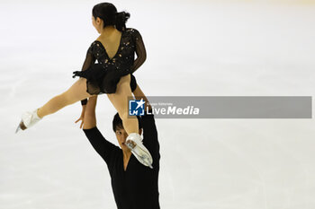 2024-09-15 - Riku MIURA (JPN) / Ryuichi KIHARA (JPN) during Pairs Free Skating on September 15, 2024 at IceLab Bergamo, Italy - CHALLENGER SERIES LOMBARDIA TROPHY - ICE SKATING - WINTER SPORTS