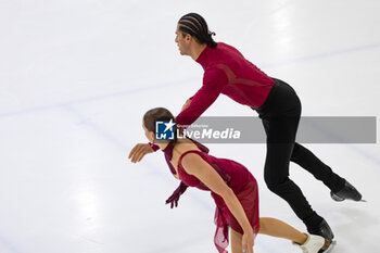 2024-09-15 - Natacha LAGOUGE (FRA) / Arnaud CAFFA (FRA) during Dance Free Skating on September 15, 2024 at IceLab Bergamo, Italy - CHALLENGER SERIES LOMBARDIA TROPHY - ICE SKATING - WINTER SPORTS