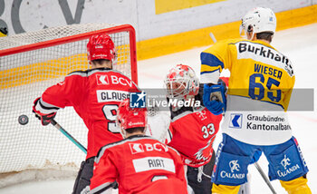23/01/2024 - Lausanne Switzerland, 01/23/2024:Kenin Pasche (goalie) of Lausanne HC #33 concedes a goal during Lausanne HC Versus HC Davos. The match of the 40th day of the 2023-2024 season took place at the Vaudoise Arena in Lausanne between Lausanne HC and HC Davos. - SWISS NATIONAL LEAGUE - LAUSANNE HC VS HC DAVOS - HOCKEY SU GHIACCIO - SPORT INVERNALI