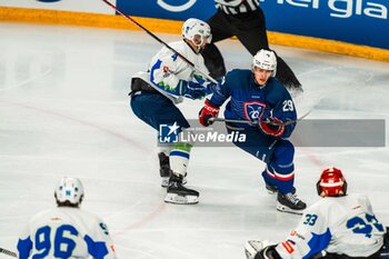 2024-04-24 - Louis BOUDON of France during the International Friendly Ice Hockey match between France and Slovenia on April 24, 2024 at Aren’Ice in Cergy-Pontoise, France - ICE HOCKEY - FRIENDLY GAME - FRANCE V SLOVENIA - ICE HOCKEY - WINTER SPORTS
