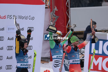 2024-01-21 - Podium Men’s SL Kitzbuhel - AUDI FIS WORLD CUP SKI - MEN'S SLALOM - ALPINE SKIING - WINTER SPORTS