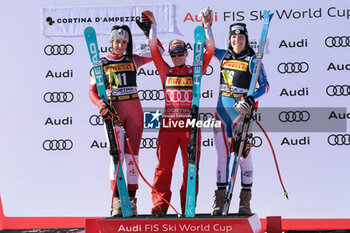 28/01/2024 - ALPINE SKIING - FIS WC 2023-2024
Women's World Cup SG
Cortina D'Ampezzo, Veneto, Italy
2024-01-28 - Sunday
Image shows: VENIER Stephanie (AUT) SECOND CLASSIFIED - GUT-BEHRAMI Lara (SUI) FIRST CLASSIFIED - MIRADOLI Romane (FRA) THIRD CLASSIFIED












































































































 - 2024 AUDI FIS WORLD CUP - WOMEN'S SUPER-G - SCI ALPINO - SPORT INVERNALI