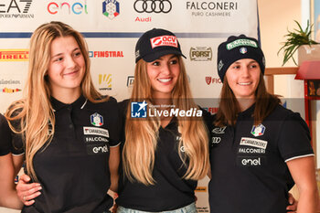 2024-10-25 - FIS Ski World Cup 2024-2025 -
Men’s Press conference Team Italia - Solden
Friday 25 October 2024
Giorgia Collomb (ITA) - Roberta Melesi (ITA) - Ilaria Ghisarlberti (ITA) - ITALY TEAM PRESS CONFERENCE WORLD CUP - ALPINE SKIING - WINTER SPORTS