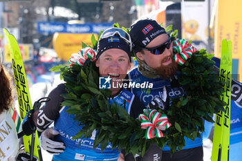 28/01/2024 - (L to R) Emil Persson (SWE) second place and Runar Skaug Mathisen (NOR) first place in the 51th Edition of Marcialonga of Fiemme and Fassa, on 28th January, 2024, Cavalese, Trento, Italy. - 51TH MARCIALONGA OF FIEMME AND FASSA - SCI NORDICO - SPORT INVERNALI