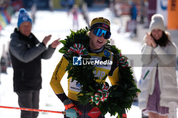 28/01/2024 - Emilie Fleten (NOR) celebrates the victory of the 51th Edition of Marcialonga of Fiemme and Fassa, on 28th January, 2024, Cavalese, Trento, Italy. - 51TH MARCIALONGA OF FIEMME AND FASSA - SCI NORDICO - SPORT INVERNALI