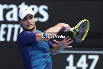2024-01-20 - Miomir Kecmanovic (SRB) in action during their round three singles match against Tommy Paul (USA) - AUSTRALIAN OPEN - INTERNATIONALS - TENNIS