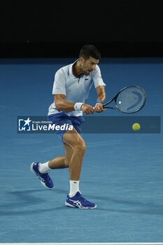 21/01/2024 - Novak Djokovic (SRB) in action during their round four singles match against Adrian Mannarino (FRA) - AUSTRALIAN OPEN - INTERNAZIONALI - TENNIS