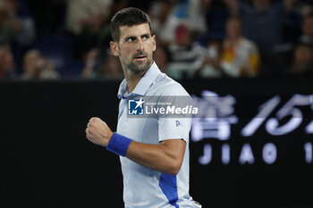 21/01/2024 - Novak Djokovic (SRB) in action during their round four singles match against Adrian Mannarino (FRA) - AUSTRALIAN OPEN - INTERNAZIONALI - TENNIS