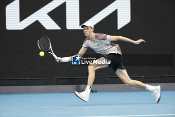 2024-01-21 - Jannik Sinner ( ITA) during their round four singles match againstKaren Khachanov - AUSTRALIAN OPEN - INTERNATIONALS - TENNIS
