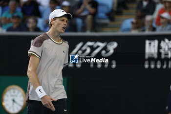 2024-01-21 - Jannik Sinner ( ITA) during their round four singles match againstKaren Khachanov - AUSTRALIAN OPEN - INTERNATIONALS - TENNIS