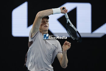 2024-01-23 - Jannik Sinner ( ITA) in action during their round qarter finals match against Andrey Rublev - AUSTRALIAN OPEN - INTERNATIONALS - TENNIS
