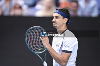 2024-01-18 - Lorenzo Sonego during the Australian Open AO 2024 Grand Slam tennis tournament on January 18, 2024 at Melbourne Park in Australia. Photo Victor Joly / DPPI - TENNIS - AUSTRALIAN OPEN 2024 - WEEK 1 - INTERNATIONALS - TENNIS