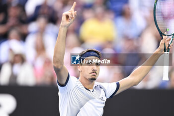 2024-01-18 - Lorenzo Sonego during the Australian Open AO 2024 Grand Slam tennis tournament on January 18, 2024 at Melbourne Park in Australia. Photo Victor Joly / DPPI - TENNIS - AUSTRALIAN OPEN 2024 - WEEK 1 - INTERNATIONALS - TENNIS