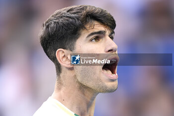 2024-01-18 - Carlos Alcaraz of Spain during the Australian Open AO 2024 Grand Slam tennis tournament on January 18, 2024 at Melbourne Park in Australia. Photo Victor Joly / DPPI - TENNIS - AUSTRALIAN OPEN 2024 - WEEK 1 - INTERNATIONALS - TENNIS