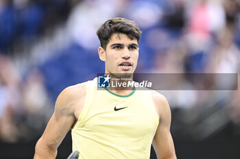 2024-01-18 - Carlos Alcaraz of Spain during the Australian Open AO 2024 Grand Slam tennis tournament on January 18, 2024 at Melbourne Park in Australia. Photo Victor Joly / DPPI - TENNIS - AUSTRALIAN OPEN 2024 - WEEK 1 - INTERNATIONALS - TENNIS