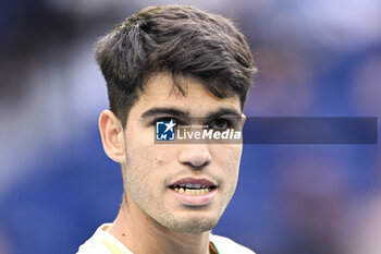 2024-01-18 - Carlos Alcaraz of Spain during the Australian Open AO 2024 Grand Slam tennis tournament on January 18, 2024 at Melbourne Park in Australia. Photo Victor Joly / DPPI - TENNIS - AUSTRALIAN OPEN 2024 - WEEK 1 - INTERNATIONALS - TENNIS