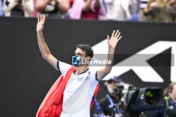 2024-01-18 - Lorenzo Sonego during the Australian Open AO 2024 Grand Slam tennis tournament on January 18, 2024 at Melbourne Park in Australia. Photo Victor Joly / DPPI - TENNIS - AUSTRALIAN OPEN 2024 - WEEK 1 - INTERNATIONALS - TENNIS