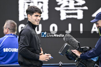 2024-01-18 - Carlos Alcaraz of Spain during the Australian Open AO 2024 Grand Slam tennis tournament on January 18, 2024 at Melbourne Park in Australia. Photo Victor Joly / DPPI - TENNIS - AUSTRALIAN OPEN 2024 - WEEK 1 - INTERNATIONALS - TENNIS