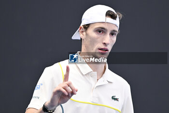 2024-01-18 - Ugo Humbert of France during the Australian Open AO 2024 Grand Slam tennis tournament on January 18, 2024 at Melbourne Park in Australia. Photo Victor Joly / DPPI - TENNIS - AUSTRALIAN OPEN 2024 - WEEK 1 - INTERNATIONALS - TENNIS