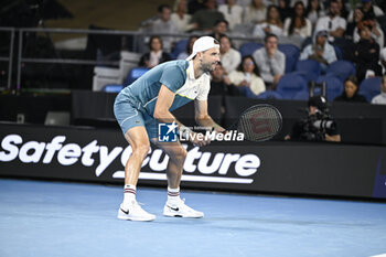 2024-01-18 - Grigor Dimitrov during the Australian Open AO 2024 Grand Slam tennis tournament on January 18, 2024 at Melbourne Park in Australia. Photo Victor Joly / DPPI - TENNIS - AUSTRALIAN OPEN 2024 - WEEK 1 - INTERNATIONALS - TENNIS