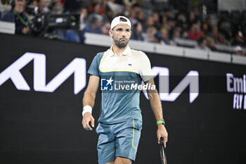 2024-01-18 - Grigor Dimitrov during the Australian Open AO 2024 Grand Slam tennis tournament on January 18, 2024 at Melbourne Park in Australia. Photo Victor Joly / DPPI - TENNIS - AUSTRALIAN OPEN 2024 - WEEK 1 - INTERNATIONALS - TENNIS