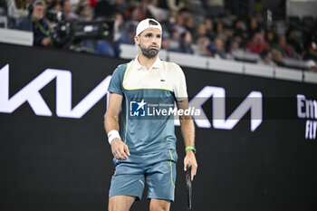 2024-01-18 - Grigor Dimitrov during the Australian Open AO 2024 Grand Slam tennis tournament on January 18, 2024 at Melbourne Park in Australia. Photo Victor Joly / DPPI - TENNIS - AUSTRALIAN OPEN 2024 - WEEK 1 - INTERNATIONALS - TENNIS