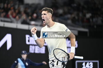 2024-01-18 - Thanasi Kokkinakis during the Australian Open AO 2024 Grand Slam tennis tournament on January 18, 2024 at Melbourne Park in Australia. Photo Victor Joly / DPPI - TENNIS - AUSTRALIAN OPEN 2024 - WEEK 1 - INTERNATIONALS - TENNIS