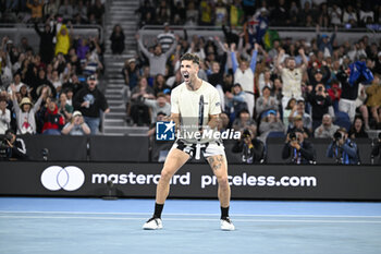 2024-01-18 - Thanasi Kokkinakis during the Australian Open AO 2024 Grand Slam tennis tournament on January 18, 2024 at Melbourne Park in Australia. Photo Victor Joly / DPPI - TENNIS - AUSTRALIAN OPEN 2024 - WEEK 1 - INTERNATIONALS - TENNIS