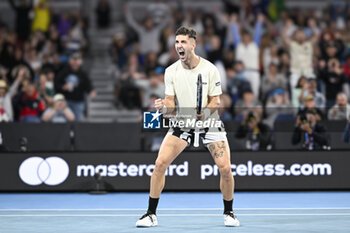 2024-01-18 - Thanasi Kokkinakis during the Australian Open AO 2024 Grand Slam tennis tournament on January 18, 2024 at Melbourne Park in Australia. Photo Victor Joly / DPPI - TENNIS - AUSTRALIAN OPEN 2024 - WEEK 1 - INTERNATIONALS - TENNIS