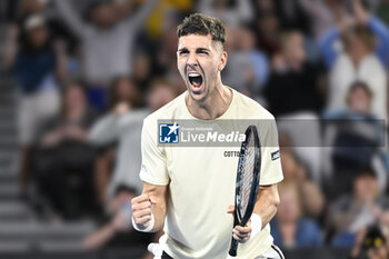 2024-01-18 - Thanasi Kokkinakis during the Australian Open AO 2024 Grand Slam tennis tournament on January 18, 2024 at Melbourne Park in Australia. Photo Victor Joly / DPPI - TENNIS - AUSTRALIAN OPEN 2024 - WEEK 1 - INTERNATIONALS - TENNIS