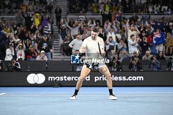 2024-01-18 - Thanasi Kokkinakis during the Australian Open AO 2024 Grand Slam tennis tournament on January 18, 2024 at Melbourne Park in Australia. Photo Victor Joly / DPPI - TENNIS - AUSTRALIAN OPEN 2024 - WEEK 1 - INTERNATIONALS - TENNIS