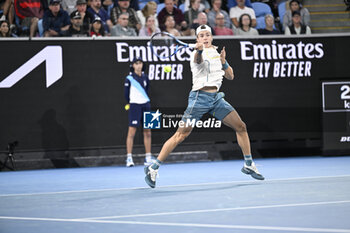 2024-01-18 - Arthur Cazaux of France during the Australian Open AO 2024 Grand Slam tennis tournament on January 18, 2024 at Melbourne Park in Australia. Photo Victor Joly / DPPI - TENNIS - AUSTRALIAN OPEN 2024 - WEEK 1 - INTERNATIONALS - TENNIS