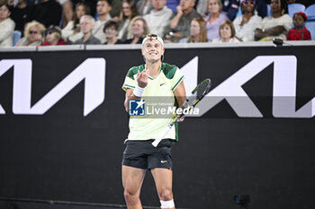 2024-01-18 - Holger Rune of Denmark during the Australian Open AO 2024 Grand Slam tennis tournament on January 18, 2024 at Melbourne Park in Australia. Photo Victor Joly / DPPI - TENNIS - AUSTRALIAN OPEN 2024 - WEEK 1 - INTERNATIONALS - TENNIS