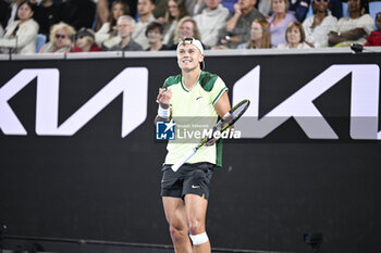 2024-01-18 - Holger Rune of Denmark during the Australian Open AO 2024 Grand Slam tennis tournament on January 18, 2024 at Melbourne Park in Australia. Photo Victor Joly / DPPI - TENNIS - AUSTRALIAN OPEN 2024 - WEEK 1 - INTERNATIONALS - TENNIS