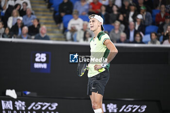 2024-01-18 - Holger Rune of Denmark during the Australian Open AO 2024 Grand Slam tennis tournament on January 18, 2024 at Melbourne Park in Australia. Photo Victor Joly / DPPI - TENNIS - AUSTRALIAN OPEN 2024 - WEEK 1 - INTERNATIONALS - TENNIS