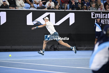 2024-01-18 - Arthur Cazaux of France during the Australian Open AO 2024 Grand Slam tennis tournament on January 18, 2024 at Melbourne Park in Australia. Photo Victor Joly / DPPI - TENNIS - AUSTRALIAN OPEN 2024 - WEEK 1 - INTERNATIONALS - TENNIS