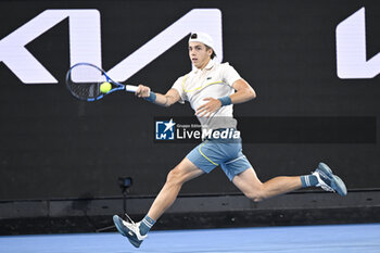 2024-01-18 - Arthur Cazaux of France during the Australian Open AO 2024 Grand Slam tennis tournament on January 18, 2024 at Melbourne Park in Australia. Photo Victor Joly / DPPI - TENNIS - AUSTRALIAN OPEN 2024 - WEEK 1 - INTERNATIONALS - TENNIS